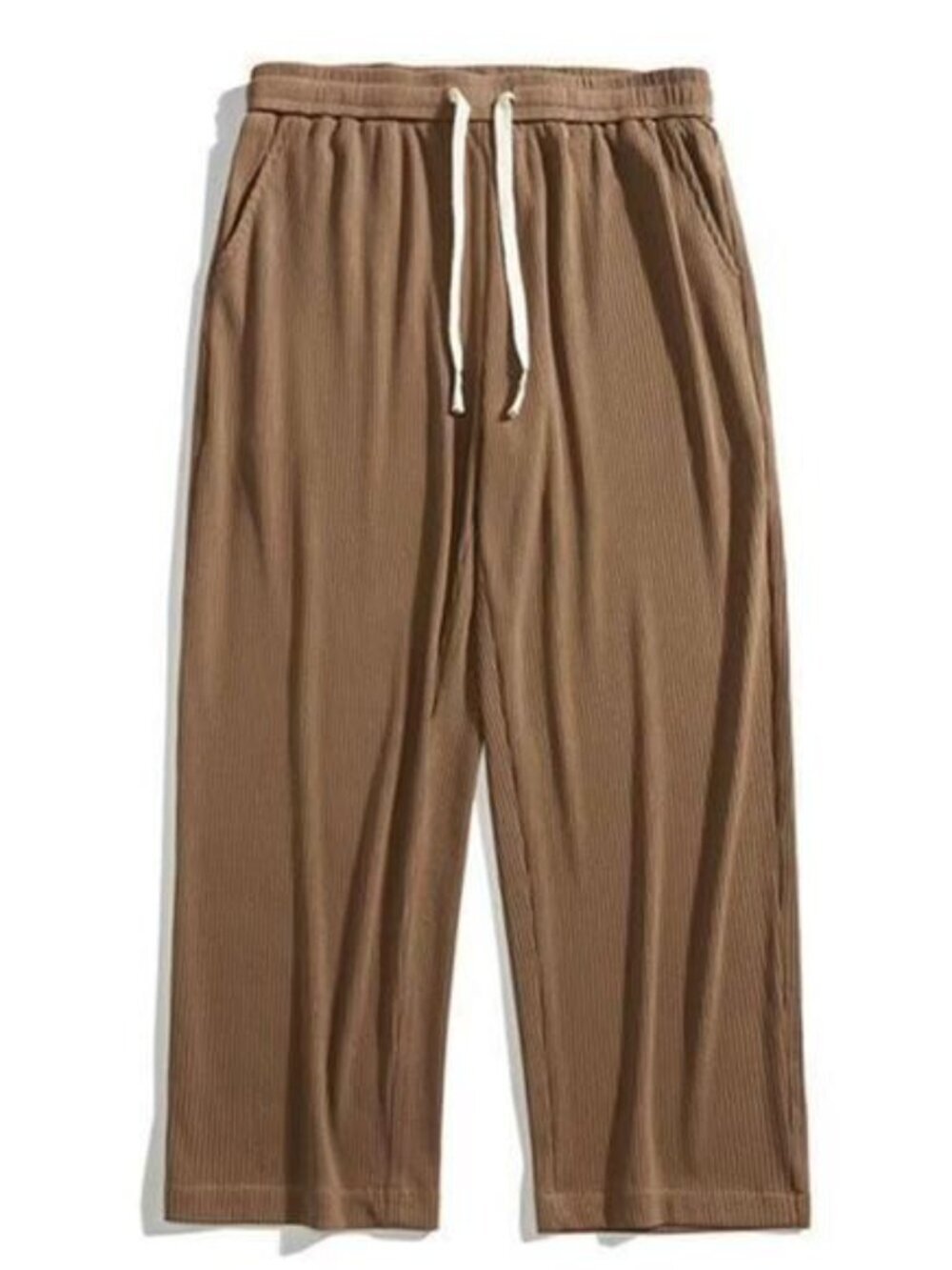 Men's Plus Size Casual Drawstring Wide Leg Pants